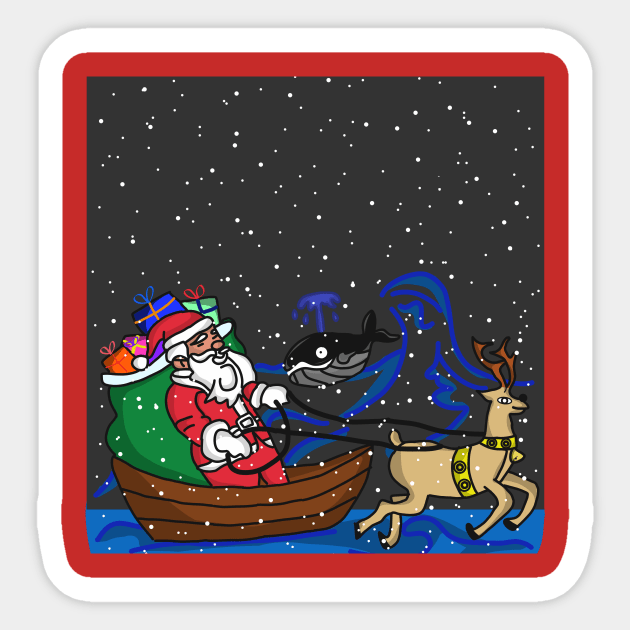 Santa Sticker by Sshirart